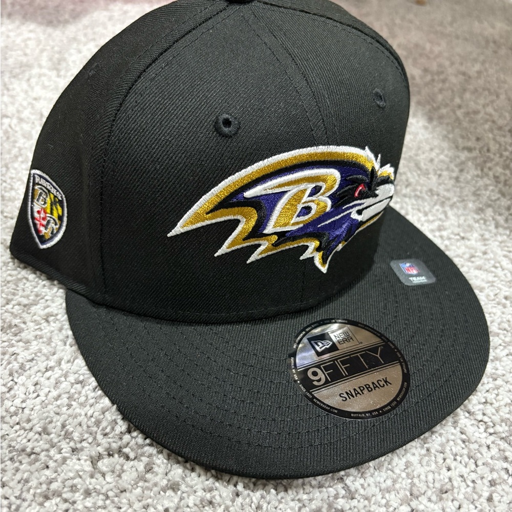 Brand New Baltimore Ravens New Era 9Fifty SnapBack Adjustable Hat Black Color
